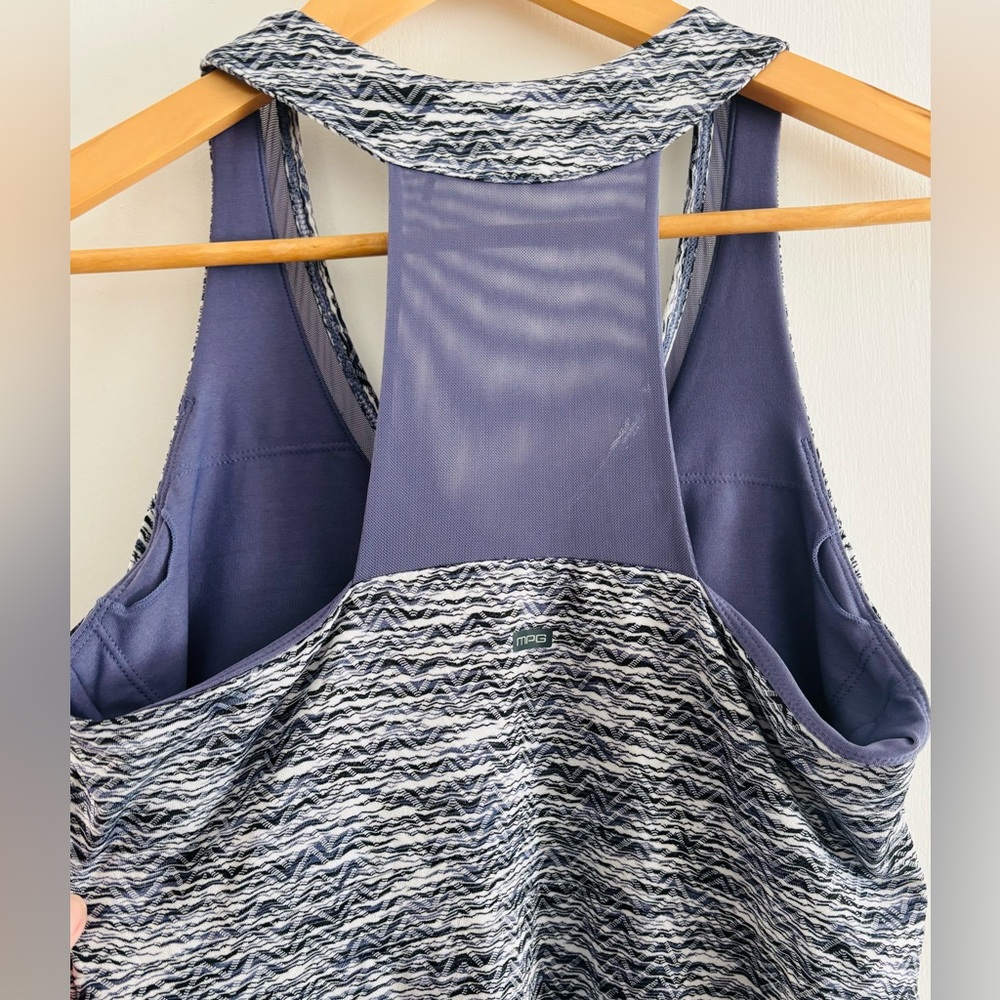 MPG Medium Travel Dress or Racer Dress. Halter dress. Black and blue design - Picture 6 of 11